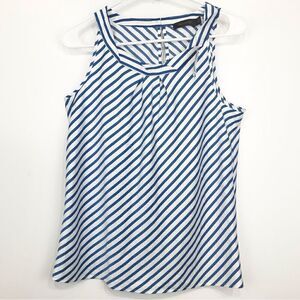 The Limited Blue Nautical Stripe Sleeveless Blouse- NEW